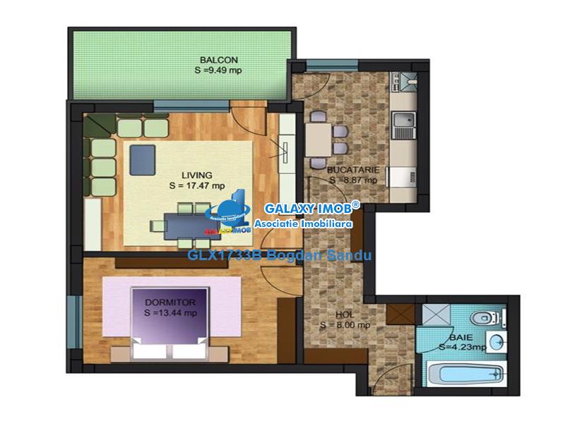 Apartament cu 2 camere de vanzare bloc nou Chiajna