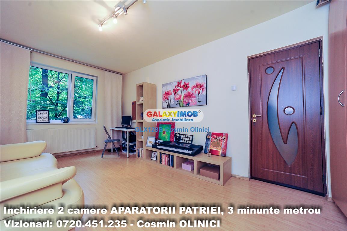 Apartament 2 camere APARATORII PATRIEI, loc parcare, mobilat, utilat