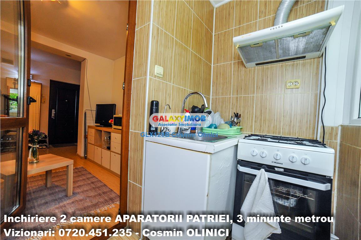 Apartament 2 camere APARATORII PATRIEI, loc parcare, mobilat, utilat