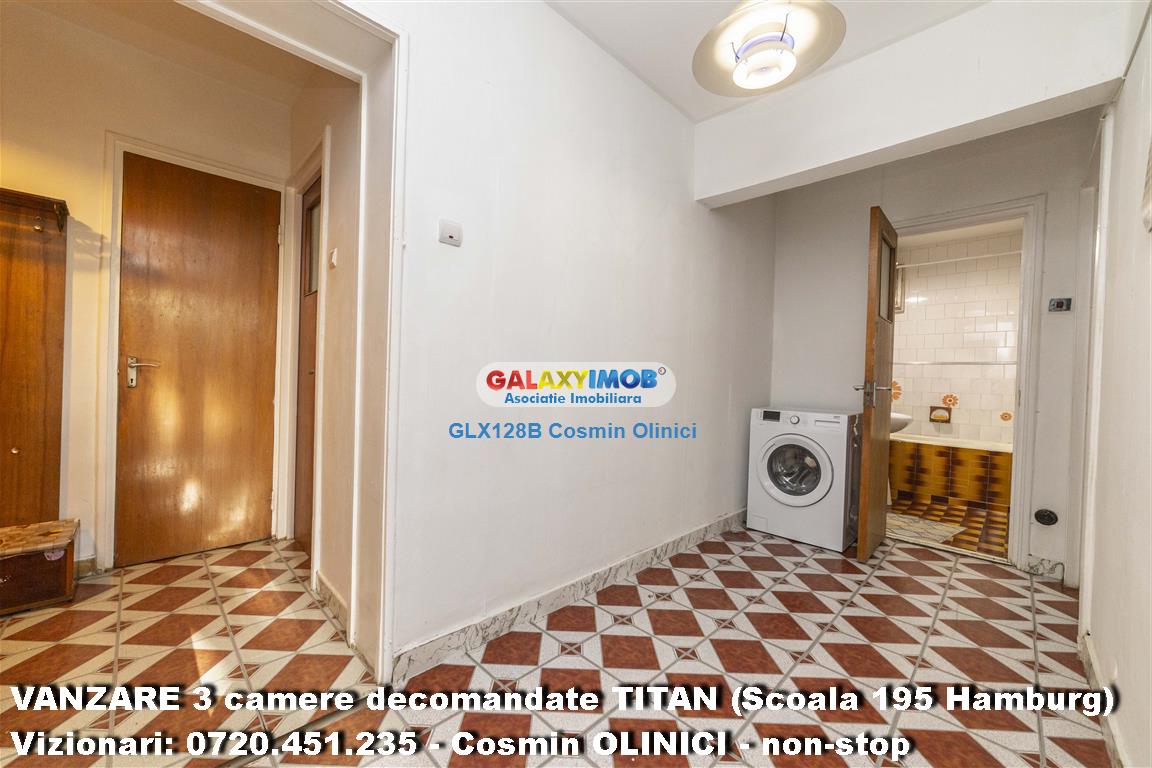 Vanzare apartament 3 camere TITAN (Scoala 195 Hamburg) METROU, PARC