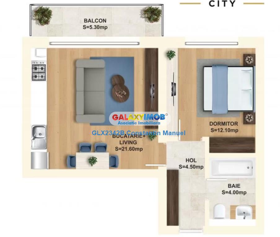 Apartament cu 2 camere, Promenada Mall, nou, Aurel Vlaicu