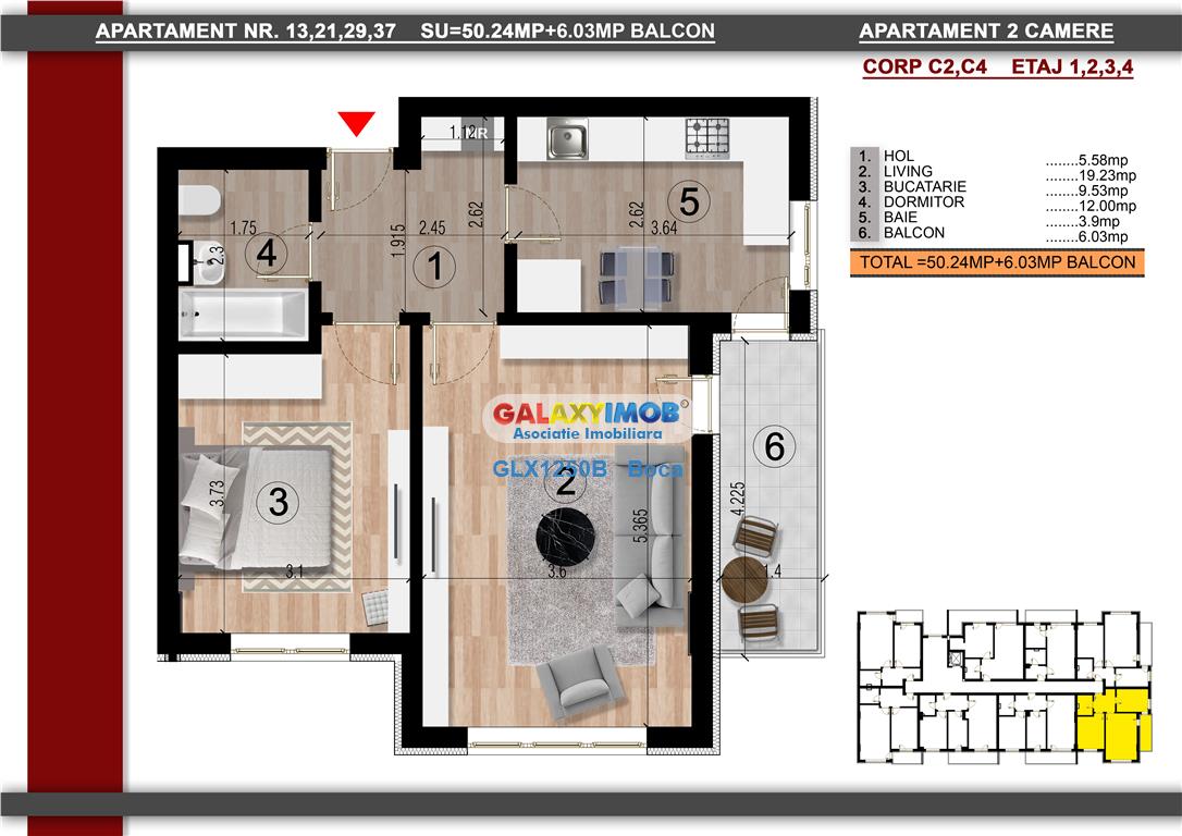 Apartament 2 camere metrou Berceni-ansamblu nou!
