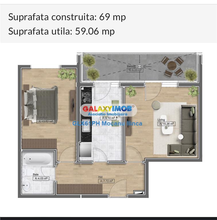 Vanzare apartament 2 camere, bloc nou, zona semi-centrala, Ploiesti