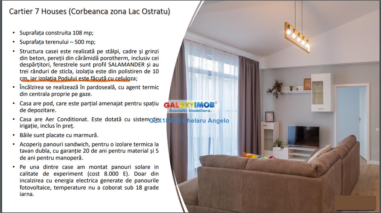 Corbeanca-Ostratu,casa individuala 4camere 108mp,teren 500mp