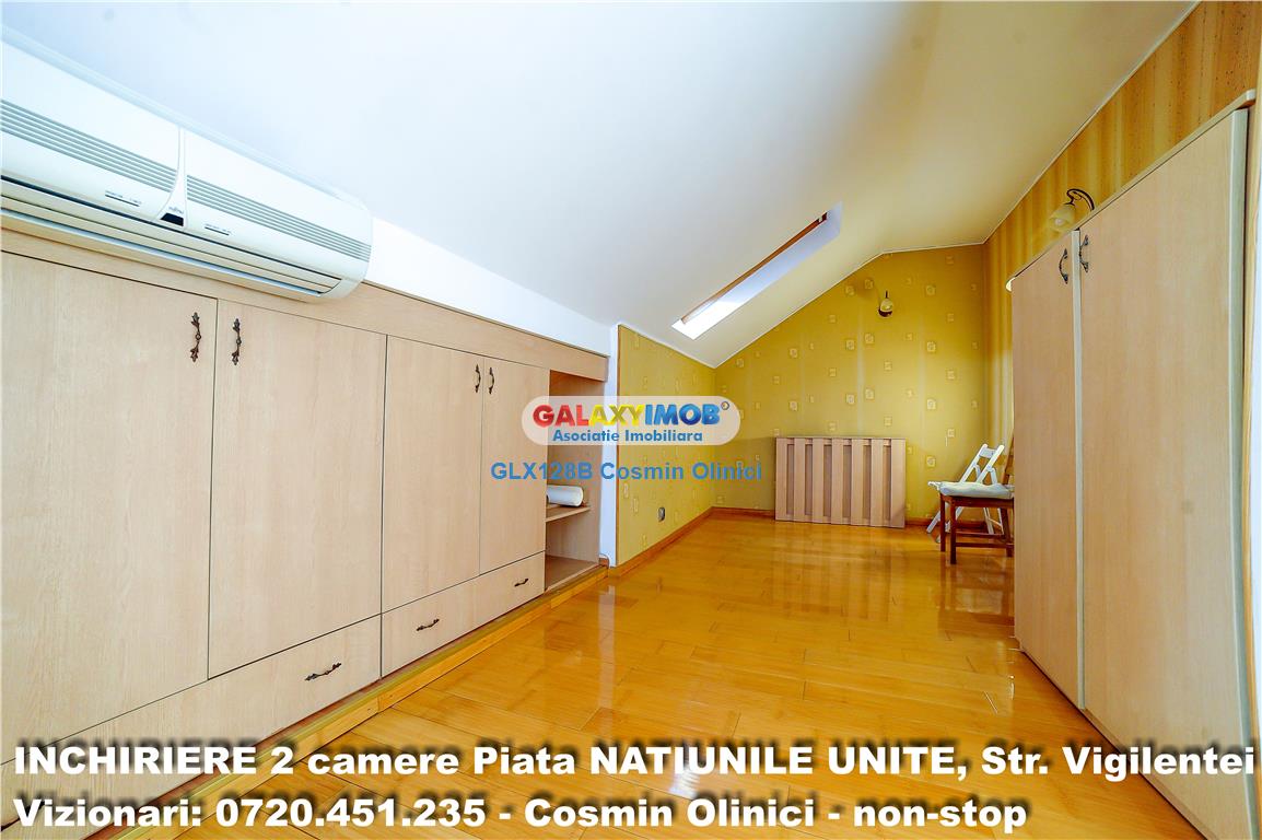 2 camere NATIUNILE UNITE, tip duplex, scara interioara, 5 min. metrou