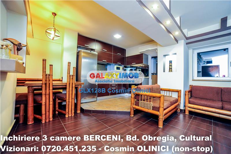 INCHIRIERE apartament 3 camere BERCENI, Bd. Obregia, premium, CT