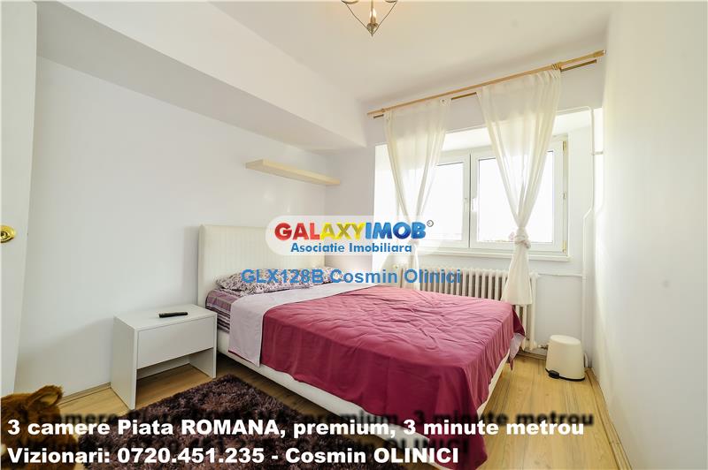 Inchiriere 3 camere premium Piata ROMANA, 3 minute metrou