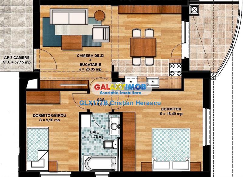 START REZERVARI Apartament 3 camere Golden Rose Residence Chitila