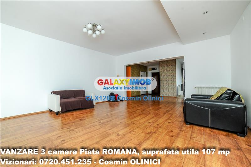 VANZARE apartament 3 camere Piata Romana, suprafata utila 107 mp