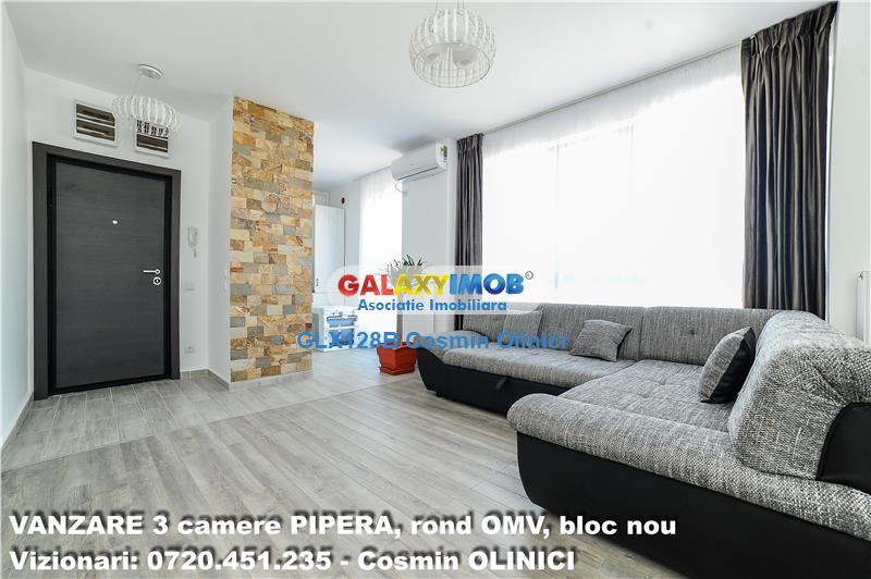 VANZARE apartament 3 camere PIPERA bloc nou zona OMV