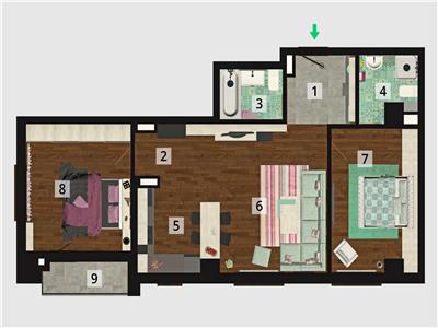 Vanzare apartament 3 camere in bloc nou, ploiesti, zona centrala